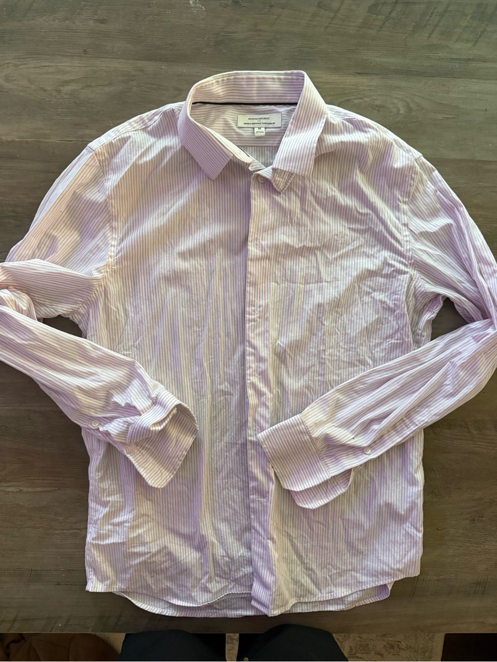 Banana Republic Lavender Stripe Dress Shirt